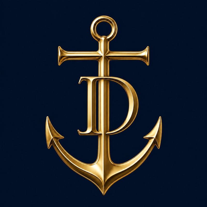 The Crew Dock anchor monogram